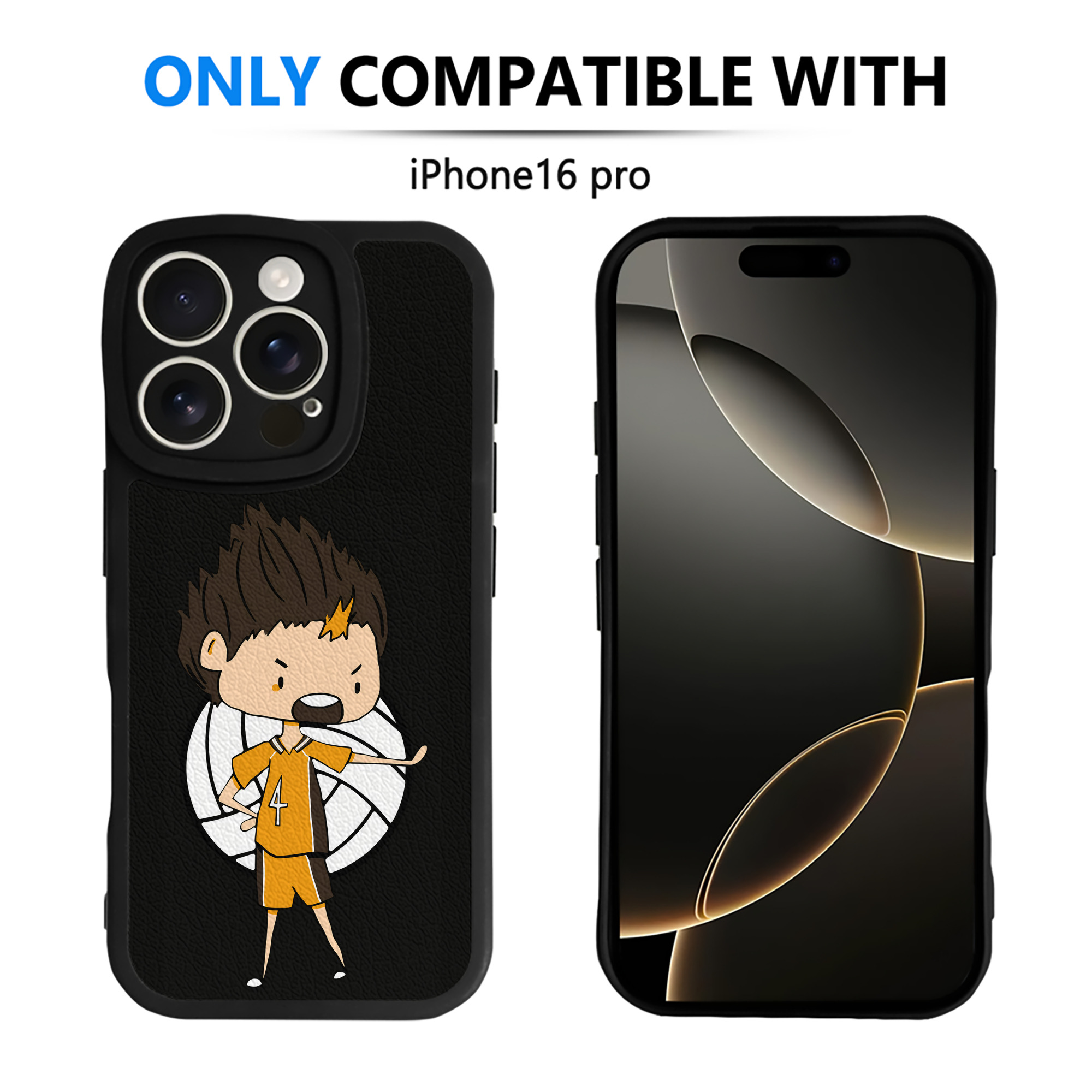 （画像用） ハイキュー!! Haikyu!! 【iPhone 16シリーズ対応】シリコンスマホケース（レザー調） 材質：シリコン